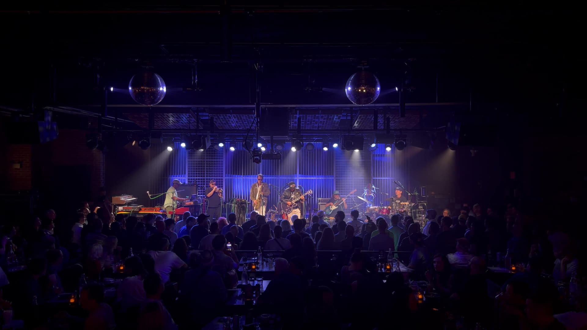The stage and audience at Garcia’s during Lettuce’s early show. Video still.